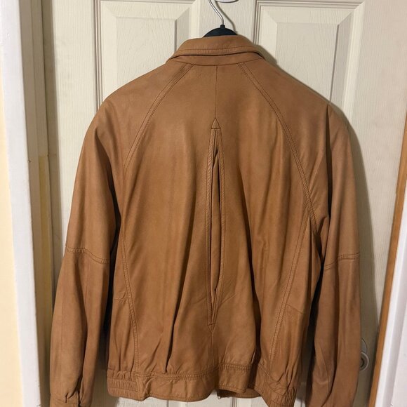 Mens soft leather jacket size 40, light brown. - Picture 3 of 3